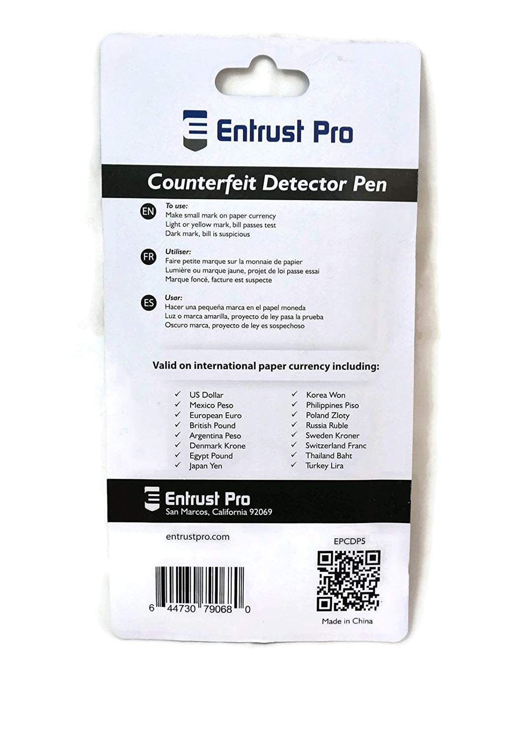 5-Pack Counterfeit Pens Fake Money Detector Markers from Entrust Pro 