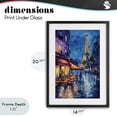thumbnail image 4 of Stupell Industries Traditional Dusk Paris Street Scene Black Framed Print Under Glass, 14 x 20, by Petals Prints Design, 4 of 8