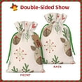 thumbnail image 3 of XMXT Christmas Drawstring Gift Bags, Cute Moose Pink Print Wrapping Sacks Candy Packing Bag Party Decorations Favor Bags, S, 3 of 8