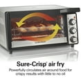 thumbnail image 6 of Hamilton Beach 6 Slice Sure-Crisp Air Fry Oven with Easy-View Window, Silver with Black and Stainless Steel Accents, 31480, 6 of 9