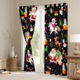 thumbnail image 3 of Manfei Cartoon Santa Claus Black Out Curtains,Merry Christmas Curtains Pack of 2 (42x63 Each),Red White Black Bedroom Curtains For Girl,Breathable Home Decor, 3 of 6