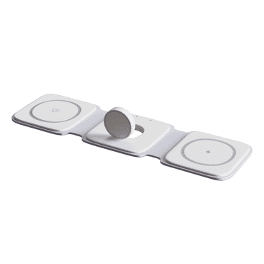 Foldable Magnetic Wireless Charger Station, 3-in-1 Charging Mat for iPhone, Apple Watch & AirPods