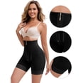 thumbnail image 3 of DARING DIVA High Rise Shorts Shapewear Lace Trim Zipper Hooks Closure S Black, 3 of 6