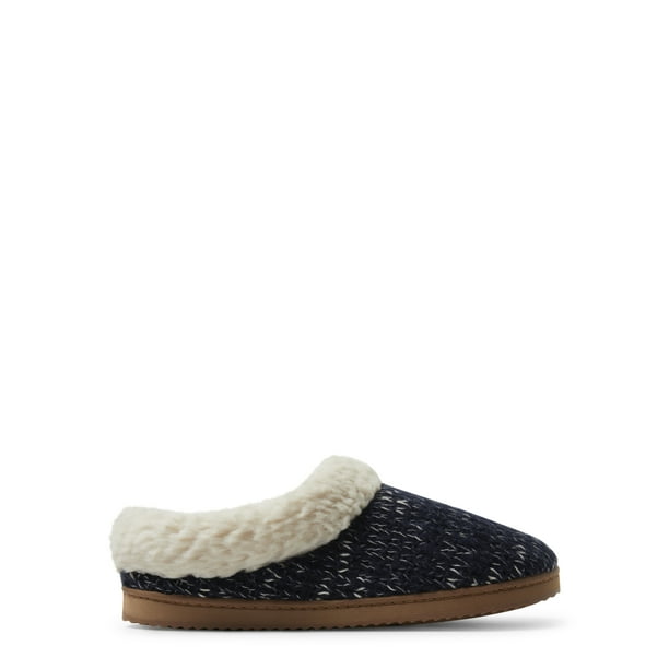 dearfoams women's chloe soft knit clog slippers