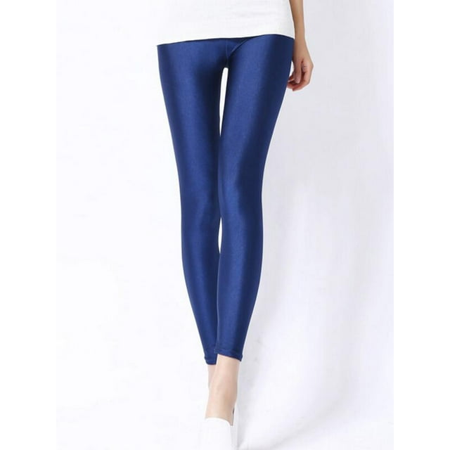 Shiny Pant Leggings Hot Selling Leggings Solid Color Fluorescent Spandex Elasticity
