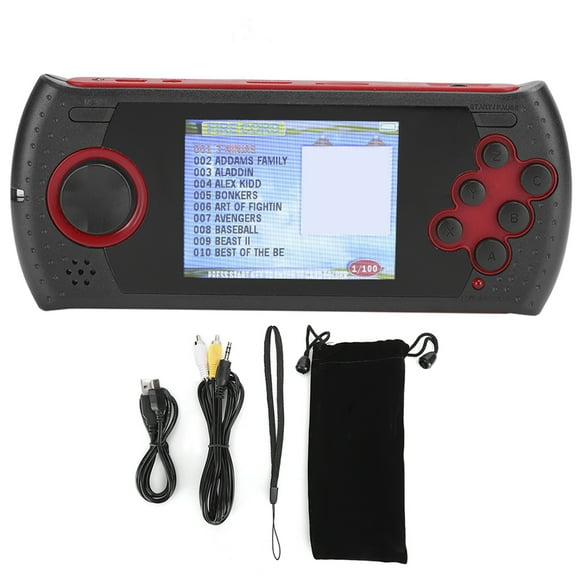 Mini Handheld Game Console 1GB Memory Gamepad Red with 2.8in Color Display ScreenRed