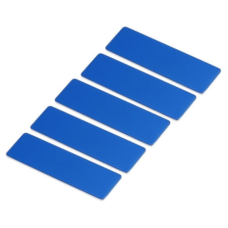 Uxcell 2.73 x 0.78inch Engraved Name Tags Kit,5pack Blank Badge with Pin,Blue