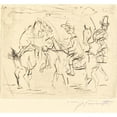 thumbnail image 2 of Lovis Corinth 16x15 Gold Ornate Wood Frame and Double Matted Museum Art Print Titled - Sunday Riders (Sunday Riders) (1920), 2 of 4