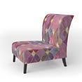 thumbnail image 2 of Designart "Pink and Gold Glitter Abstract " Upholstered Patterned Accent Chair and Arm Chair, 2 of 5