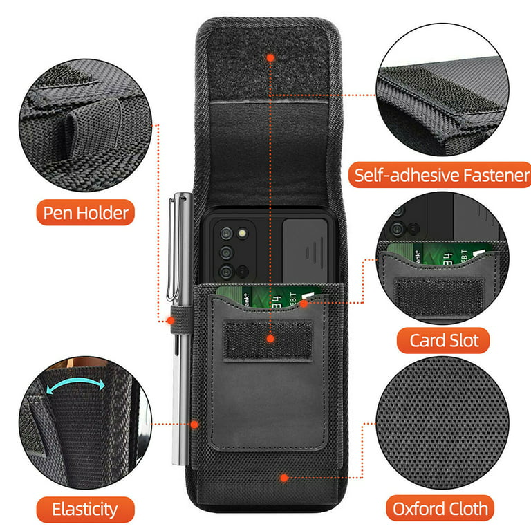 Nylon Cell Phone Pouch Case with Belt Cover for iPhone 11 Pro iPhone Xs X  10 Moto E6 Moto G7 Play
