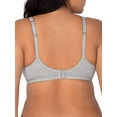 thumbnail image 4 of Fruit of the Loom Women's Cotton Stretch Extreme Comfort Bra, Black/White/Grey Heather, 36D, 4 of 7