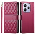 thumbnail image 1 of For Xiaomi Redmi Note 14 4G (164.84x78.15x8.16mm) Case Rhombus Stitching Wallet Stand Leather Phone, 1 of 5