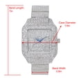 thumbnail image 3 of Women's Baguette Cut Iced Out Watch with Bling'ed Out Tennis Bracelet and Necklace with Matching Diamond Crystal Earing (L0513LA Trim SLV - 20"), 3 of 8