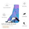 thumbnail image 3 of YFYANG Adult Microfiber Quick Dry Bath Towels, Blue-Purple Foliage Texture Beach Towel, Home Camping Travel Essentials, 31.5" x 63", 3 of 9