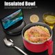 thumbnail image 3 of Cuenco aislado KAIYANG para ramen doble de acero inoxidable 304 con tapa rojo, 3 of 5