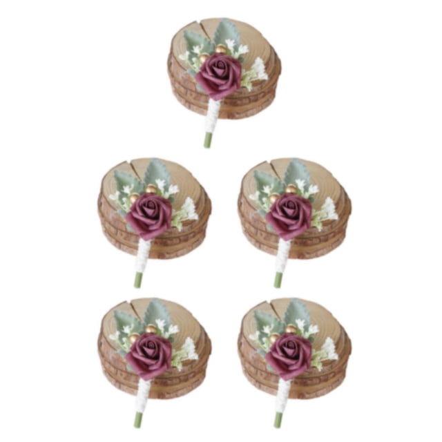 Minnieouse Ramillete no tóxico apto para mascotas, flores hipoalergénicas para gatos y perros, para el ojal del novio, camafeo profundo Type2 NO2