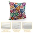 Qlloopoed Love Throw Pillow Cover, Love Heart Holiday Valentine's Day