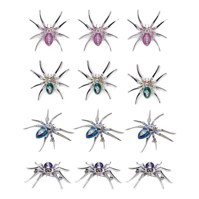 Conjunto de 12 prendedores elegantes con broche en forma de mariposa