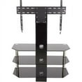 thumbnail image 4 of AVF SDCL900-A Stand with TV Mount for TVs up to 60", Black Glass, Chrome Legs, 4 of 8