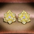 thumbnail image 2 of Pretty Flower Jewelry 925 Silver Stud Earring Cubic Zircon Wedding Gifts A Pair, 2 of 4