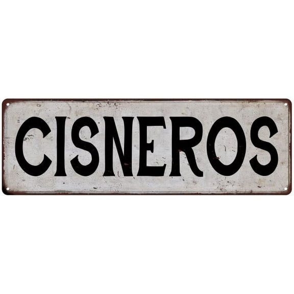 CISNEROS Vintage Look Rustic Chic Metal Sign 6x18 106180036913