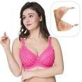 thumbnail image 4 of Sujetador bordado calado sexy Copa fina de algodón Ropa interior ajustable sin anillo de acero, 4 of 5