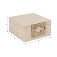 thumbnail image 4 of Decorative Box for Home Decor with Lid - Ideal Jewelry Box for Keepsakes or Shelf Accent - Modern Decorative Storage Box and Home Organizer for Living Room, Bedroom, & Office Decor - 4" Tan, 4 of 11