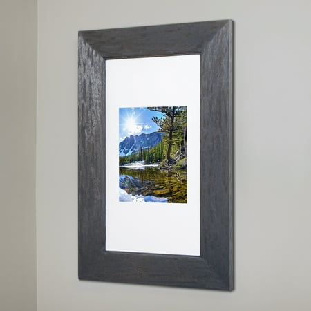 14x24 Rustic Gray Picture Frame Medicine Cabinet A Recessed