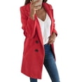 thumbnail image 1 of Women's mid-length warm coat long sleeve stand collar slim fit warm coat suitable for women's formal daily party dance - black, 1 of 3