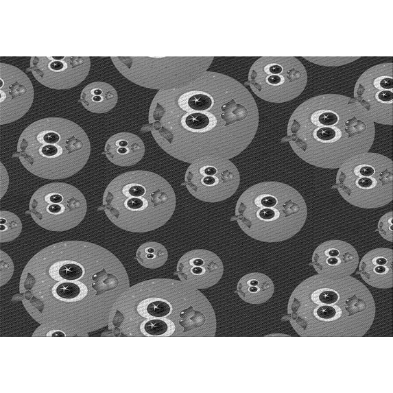 Ahgly Company Machine Washable Indoor Rectangle Transitional Dark Gray Black Area Rugs, 8' x 10'