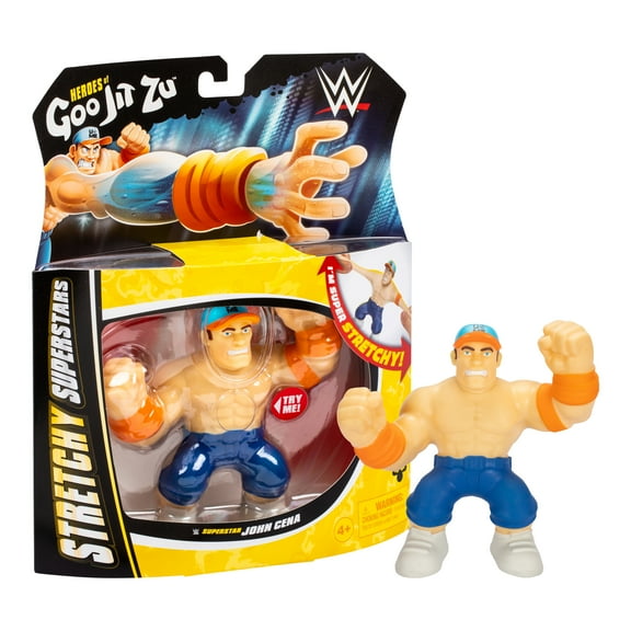 Heroes of Goo Jit Zu WWE Stretchy Superstars John Cena, Stretchy Action Figure, Ages 4