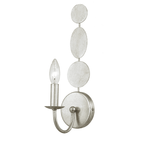 

Antique Silver Tone Finish Wall Sconces 4 Wide Steel Material Candelabra 1 Light Fixture