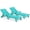 Aqua Blue, variant on SERWALL Patio Chaise Lounge Chair, 78'' Long HDPE 5 Positions Adjustable Outdoor Lounger, Poly Lounge Chair with Rolling Wheels & Cup Holder for Pool, Light White