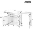 thumbnail image 2 of Euroco Outdoor Stainless Steel Prep Station with Expandable Side Tables, Storage Cabinet, Drawer, and Lockable Wheels, Heavy-Duty Rolling Utility Cart for Patio BBQ or Garden Use, 2 of 9