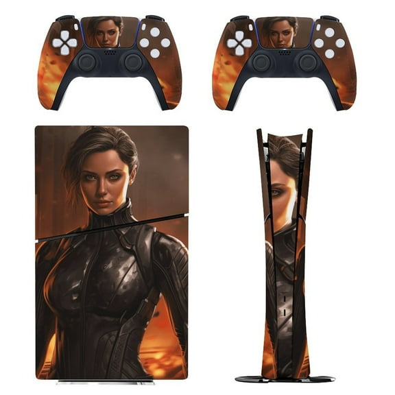 Skin Sticker for PS5 Slim Standard Disc Digital Edition Console and Controllers Decals for Playstation 5 (Agent,PS5 Digital Edition)