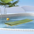 thumbnail image 1 of Alfombrilla de agua flotante para piscina, balsa de agua de 3 capas, almohadilla enrollable de 110x40x3,2 cm, ligera, fácil de limpiar con agua y Cola Almohadilla flotante, 1 of 8