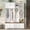 Ancient White + Particle Board+MDF, variant on U-Can Farmhouse Entryway Hall Tree with Coat Hooks, Cabinets, and Drawers,Navy Blue