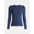 thumbnail image 5 of Time and Tru Women's Top with Long Puff Sleeves, Size XS-XXXL, 5 of 5