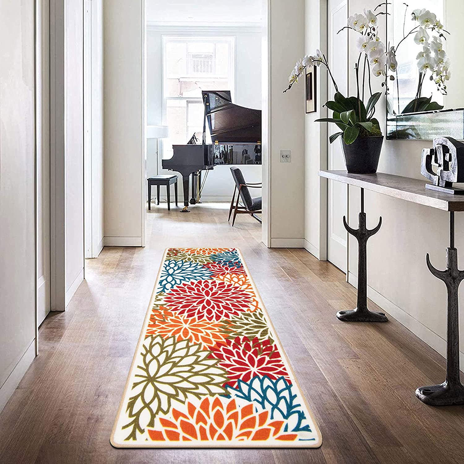 Medallion Floral Area Runner Rug 2'x6'Non Skid Washable Rug 2'x6' Ft Colorful 