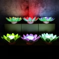 thumbnail image 3 of Visland Floating Pool Lights,Lotus Flowers Lights Pool Candles,LED Pond Light Lily Pad Floating Artificial Flower Plant for Pool at Night,Battery Multi Color for Wedding Outdoor Party Garden Swimming, 3 of 7