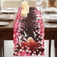 thumbnail image 3 of Table Runners 90 Inches Long Dress Scarves, Black Mountains Farmhouse Coffee/Dining/Kitchen Table Runner for Living Room, Modern Aesthetic Cherry Blossoms Cranes 13x90 Inch, 3 of 9