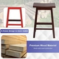 thumbnail image 4 of FDW Kitchen Counter Stools Set of 2, Solid Wooden Saddle Stool, Barstools for Patio, Balcony and Kitchen Counter, Brown, 4 of 7