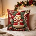 thumbnail image 2 of KFUIRDE Christmas-Printed Cushion Cover 18x18in, 3D Printed Sofa Pillow with Festive Christmas Theme, Decorative Cushion Case for Couch Living Room, Xmas Holiday Home Decor D, 2 of 5