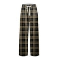 thumbnail image 6 of Men's Knitted Fashionable Printed Pocket Casual Pants, Plaid Pajama Pants for Home, Sleep and Lounge Wear,Dark Green,M, 6 of 8