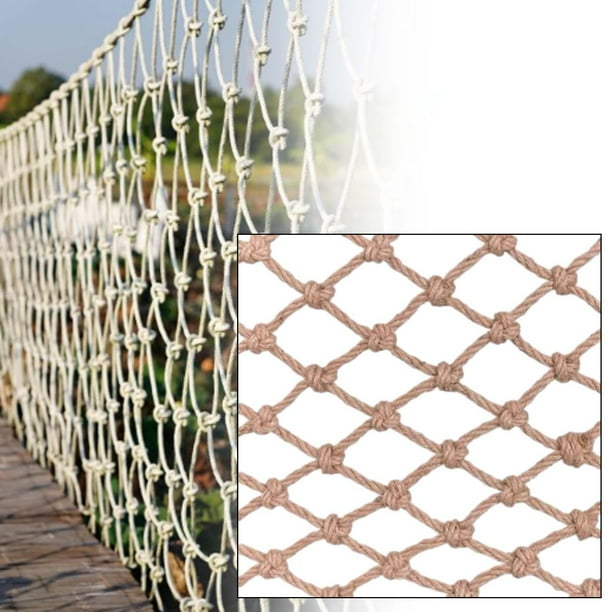 Red de cuerda de cáñamo segura para jardín, red de protección para patio de juegos, red de escalada para niños, red segura para escalar, red de cuerda Cuerda Grosor 10mm