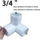 thumbnail image 2 of Conector de codo de accesorios de tubería en T de PVC de 3/4", salida lateral de codo de 90 grados para muebles, accesorios de esquina de PVC para construcción de muebles (8 piezas en un paquete) brillar Electrónica, 2 of 5