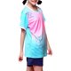 thumbnail image 4 of Odeerbi Juego de Entrenamiento de Fútbol Seco Rápido Para Chicos Y Niñas Pantalones Cortos de Camiseta Con Cuello En V Ropa Deportiva de Impresión Gradiente Para 4-17 Años, 4 of 4