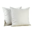 thumbnail image 5 of 3S Brother's Solid Color Cushion Cover Velvet Look Home Décor Throw Pillow Case with Invisible Zipper Set of 2 Pieces for Chair Couch Bedroom & Livingroom Décor Pillowcase - White 22"x22" Each, 5 of 9