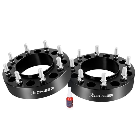 Richeer 8x200 Hubcentric Wheel Spacers for 2005-2025 F350 Super Duty 2019-2025 Ram 3500, 2 inch 8x200mm Wheel Spacer with 14x1.5 Studs & 142mm Center Bore