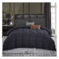 thumbnail image 3 of Luxurious King/California King Goose Down Comforter, UNIQUE Black Solid, 600 Thread Count, 100% Egyptian Cotton Cover, 75 Oz Fill Weight, 750 Fill Power, 3 of 6